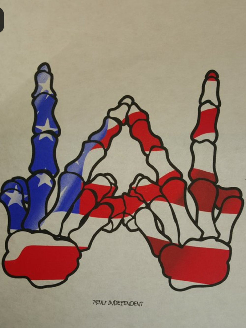Patriotic Skeletal Hand